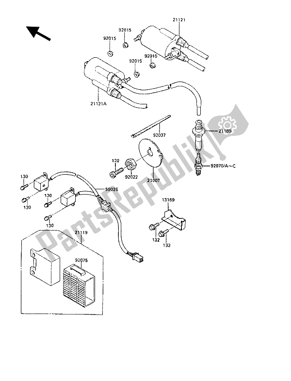 Todas las partes para Sistema De Encendido de Kawasaki GPZ 1000 RX 1986