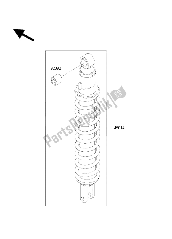 Tutte le parti per il Ammortizzatore del Kawasaki KLR 650 2001