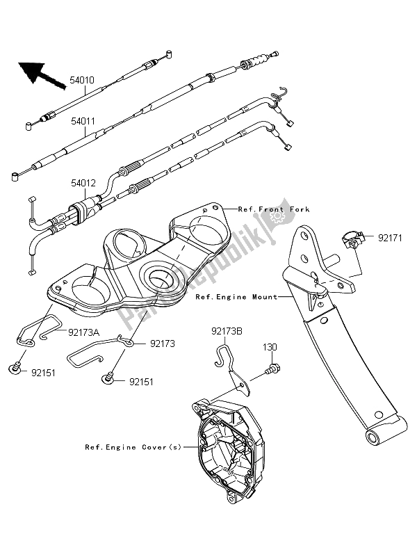 Todas las partes para Cables de Kawasaki Z 1000 SX 2012