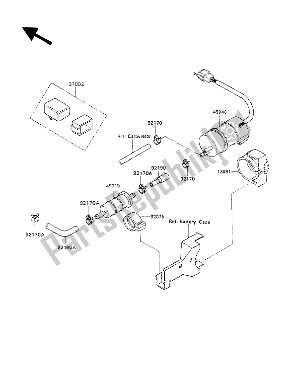 Toutes les pièces pour le Pompe à Essence du Kawasaki ZZ R 1100 1991