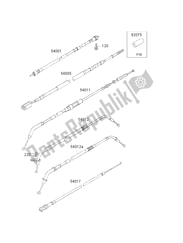 Todas las partes para Cables de Kawasaki VN 800 Classic 2000