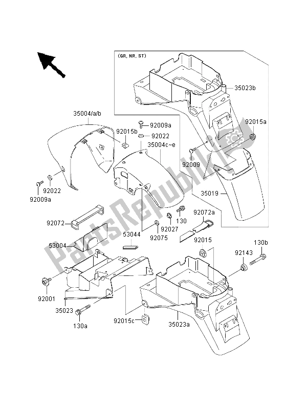 Todas las partes para Defensas de Kawasaki Ninja ZX 7R 750 2000