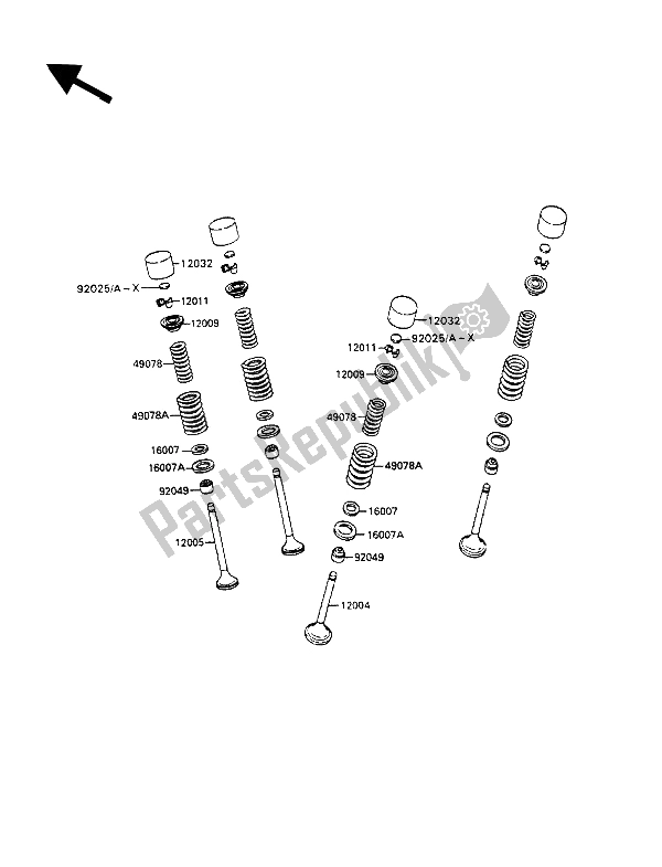 Tutte le parti per il Valvola (s) del Kawasaki ZXR 750 1989