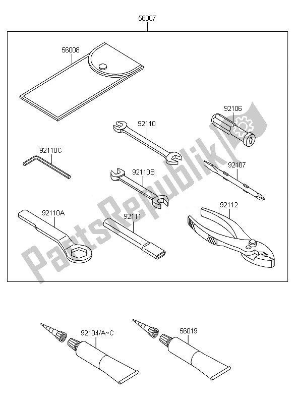 Tutte le parti per il Strumenti Proprietari del Kawasaki Ninja ZX 10R 1000 2010