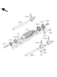 tambour de changement de vitesse et fourchette de changement de vitesse