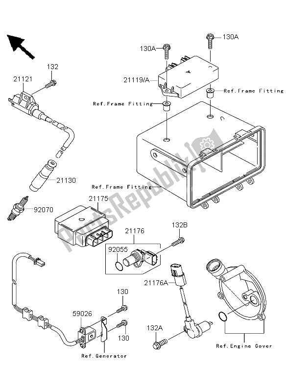 Todas las partes para Sistema De Encendido de Kawasaki KVF 360 2003