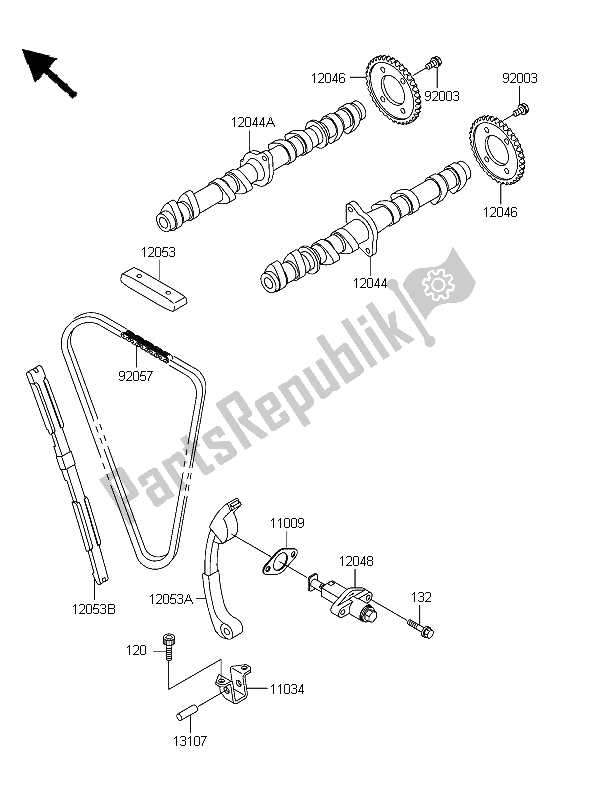 Wszystkie części do Wa? Ek Rozrz? Du I Napinacz Kawasaki ZZR 600 2006