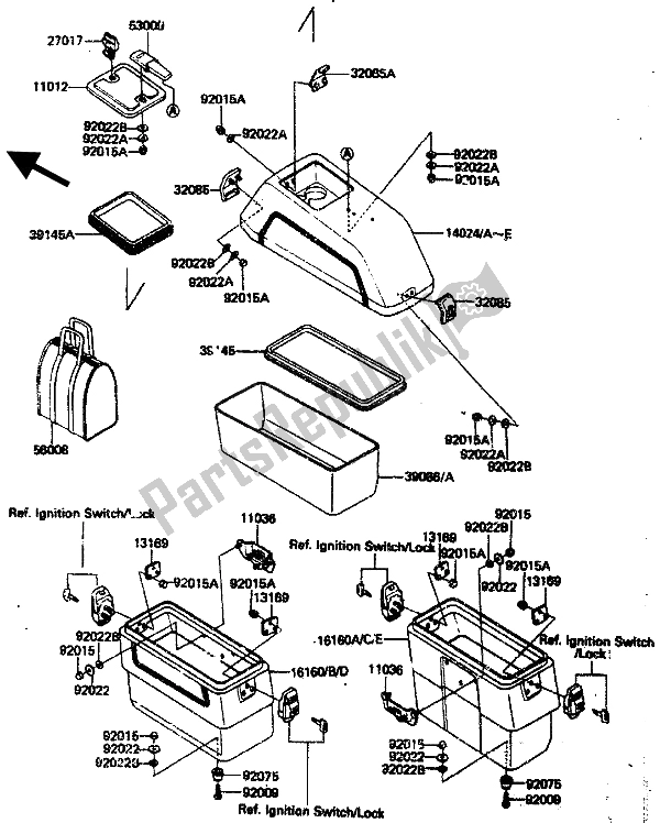 Tutte le parti per il Sidebag del Kawasaki ZN 1300 1986