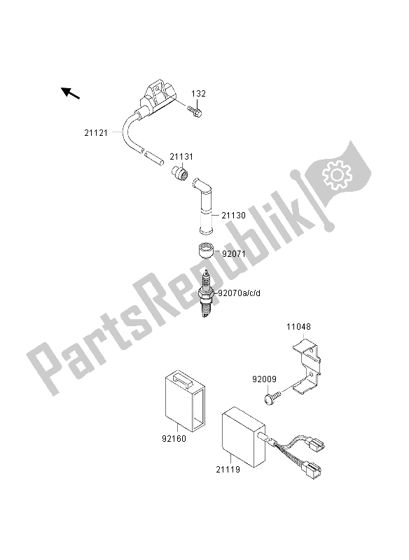 All parts for the Ignition System of the Kawasaki KLX 300R 1997