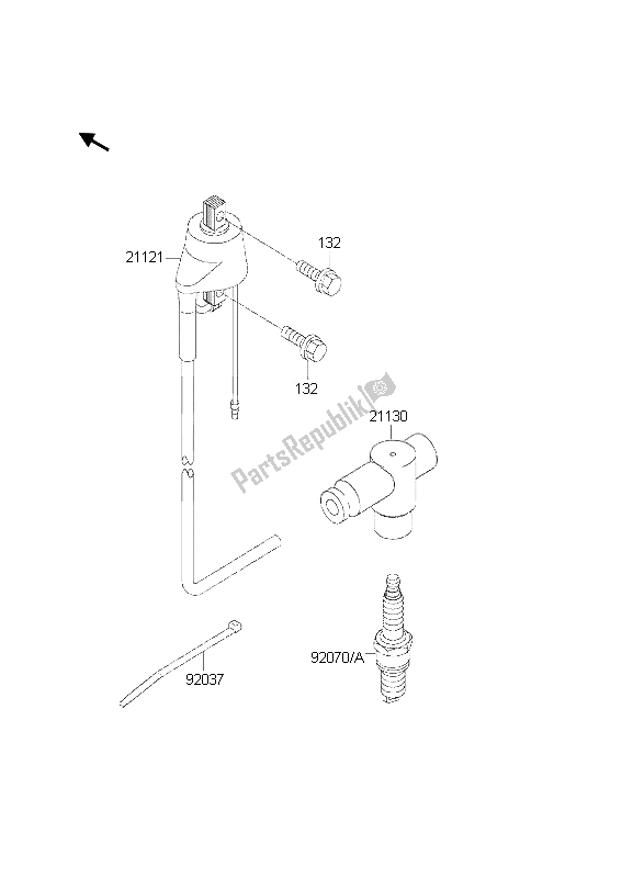 All parts for the Ignition System of the Kawasaki KDX 200 2000