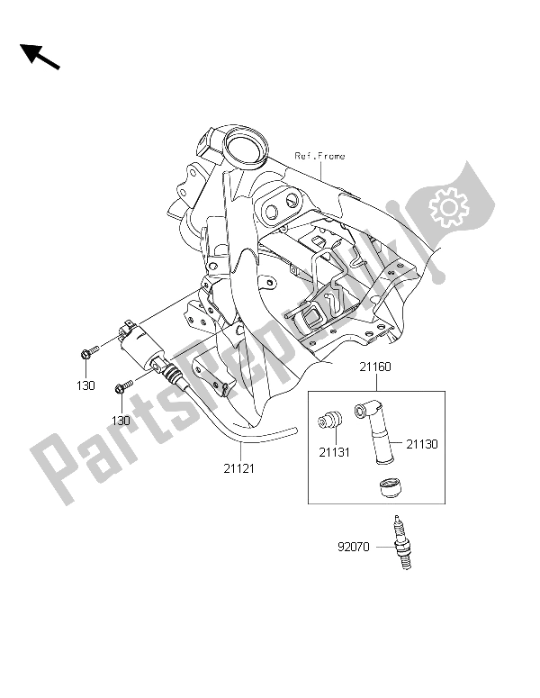 Todas as partes de Sistema De Ignição do Kawasaki Ninja 250 SL ABS 2015