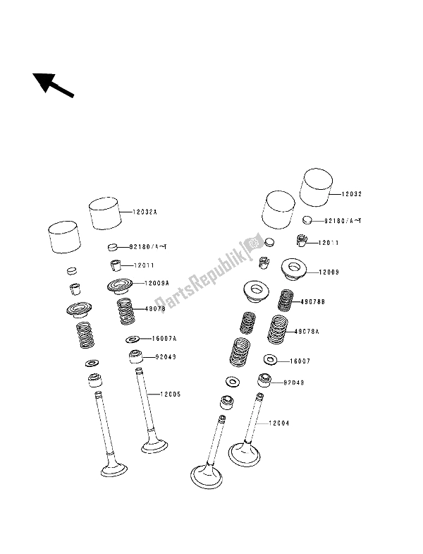 All parts for the Valve(s) of the Kawasaki ZZ R 600 1993