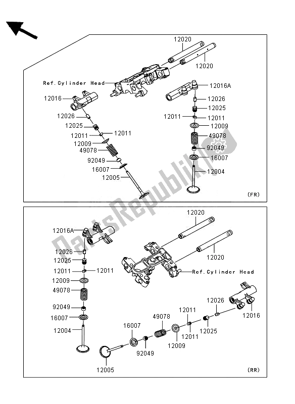 Toutes les pièces pour le Valve (s) du Kawasaki VN 1700 Voyager ABS 2011