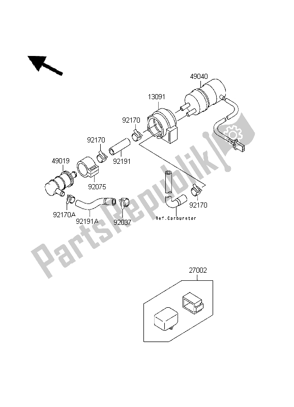 Tutte le parti per il Pompa Di Benzina del Kawasaki Ninja ZX 6R 600 1999