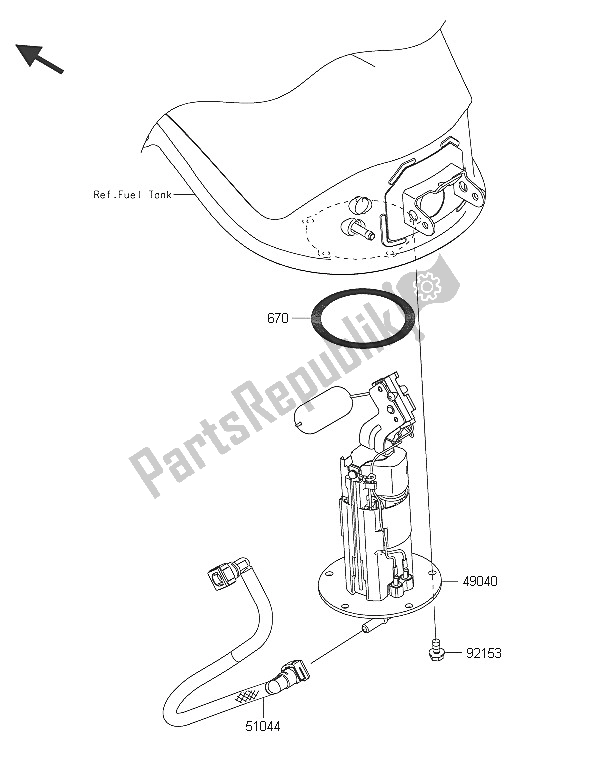 Todas las partes para Bomba De Combustible de Kawasaki Z 1000 SX 2016