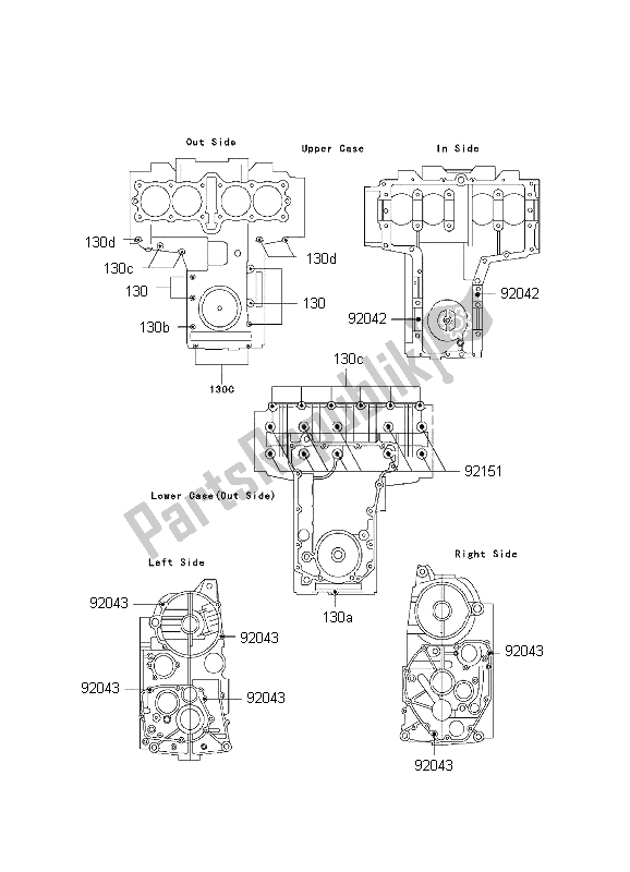 Alle onderdelen voor de Carter Bout Patroon van de Kawasaki ZR 7 750 2001