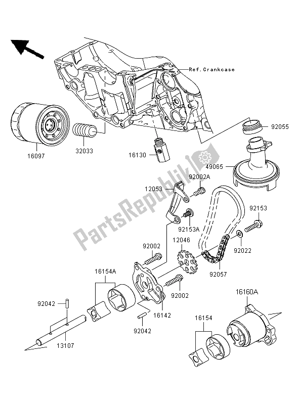 Wszystkie części do Pompa Olejowa Kawasaki ER 6F ABS 650 2008