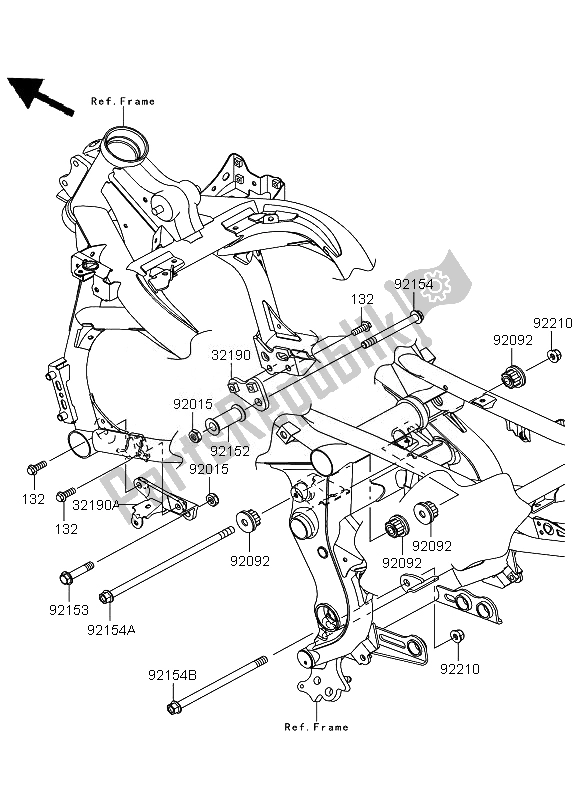 Todas las partes para Montaje Del Motor de Kawasaki Versys 650 2011