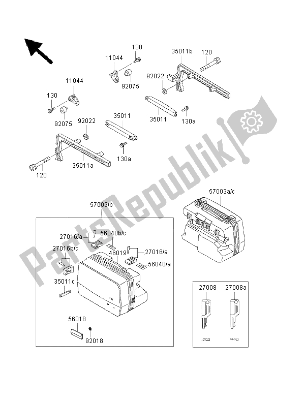 Tutte le parti per il Accessorio del Kawasaki 1000 GTR 1999