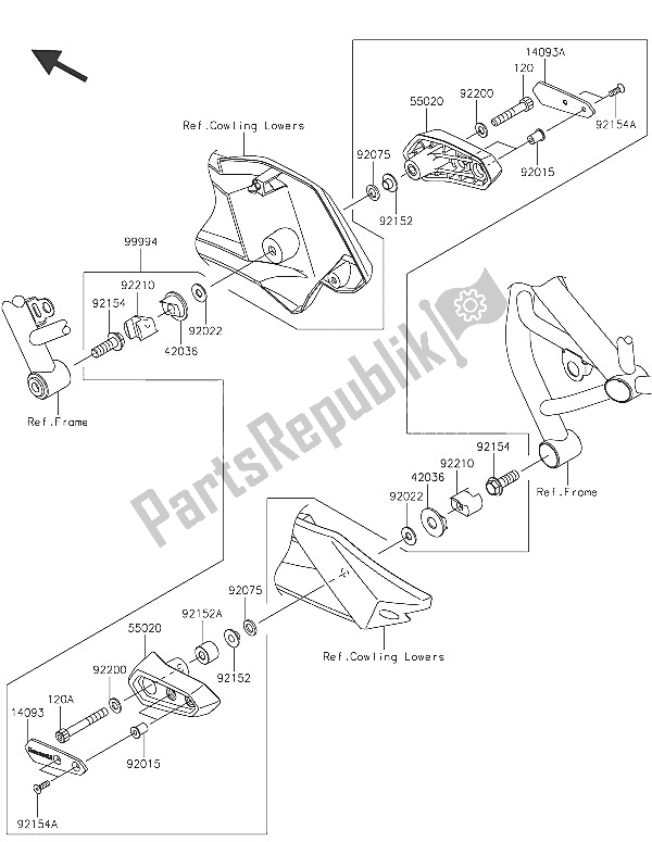 Tutte le parti per il Accessorio (cursore Del Motore) del Kawasaki Ninja H2 1000 2016