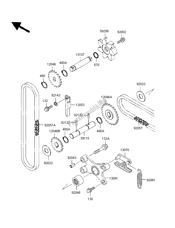 All parts for the Water Pump of the Kawasaki VN 1500 Classic 1997