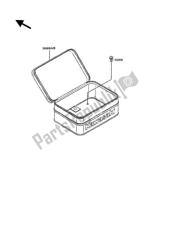 Tutte le parti per il Accessorio del Kawasaki KLR 250 1992