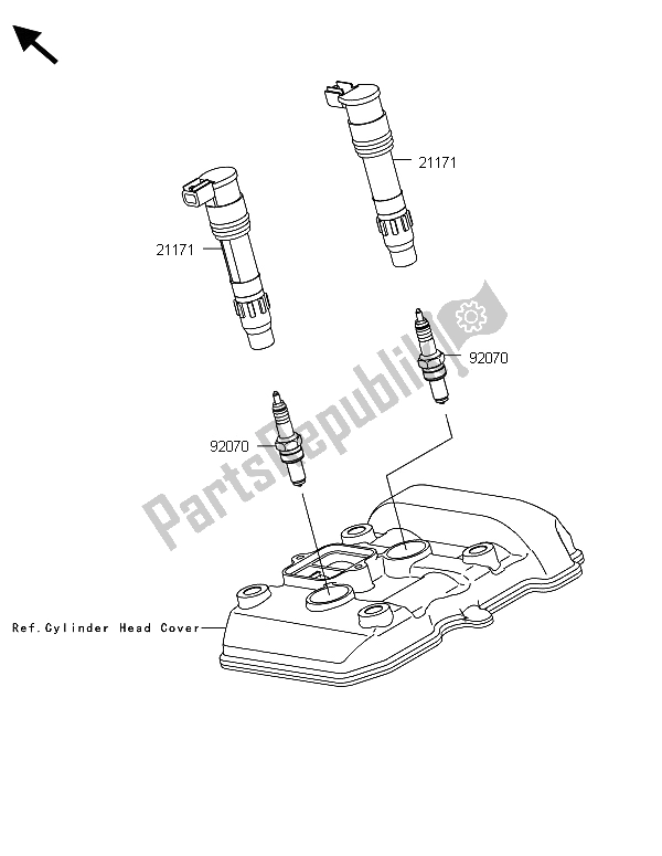 All parts for the Ignition System of the Kawasaki Ninja 300 ABS 2013