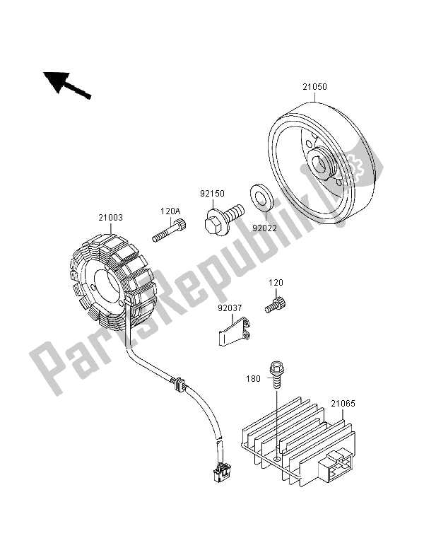 Tutte le parti per il Generatore del Kawasaki ZXR 400 1999