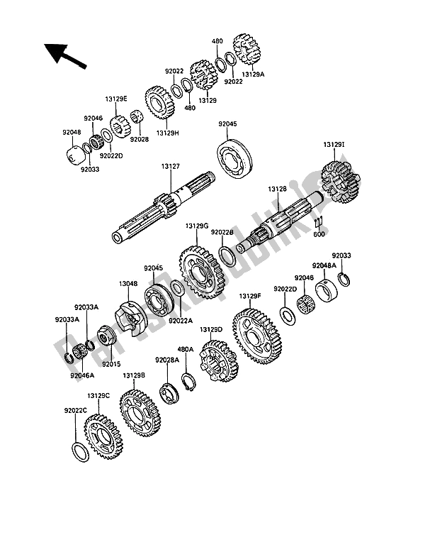 Alle onderdelen voor de Overdragen van de Kawasaki 1000 GTR 1991