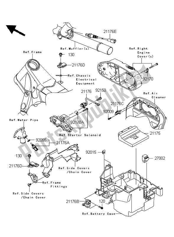 All parts for the Fuel Injection of the Kawasaki VN 2000 Classic 2008