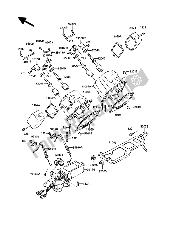 Tutte le parti per il Cilindro del Kawasaki KR 1 250 1990