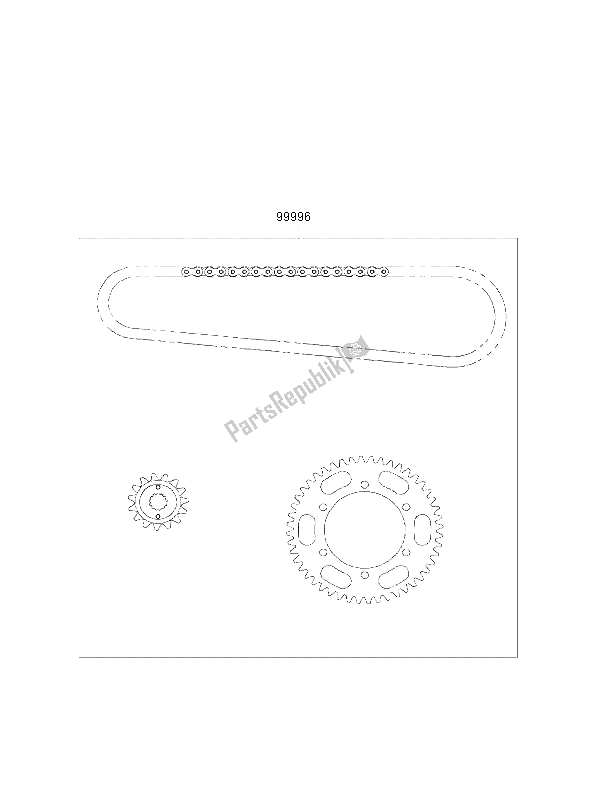 Alle onderdelen voor de Ketting Kiit van de Kawasaki GPZ 500S 2002