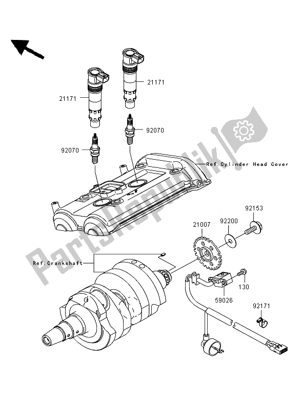 Wszystkie części do Sytem Zap? Onu Kawasaki ER 6N 650 2007