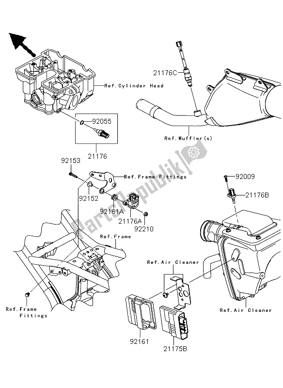 Tutte le parti per il Iniezione Di Carburante del Kawasaki KLX 250 2011