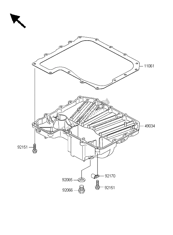 Toutes les pièces pour le Carter D'huile du Kawasaki Z 1000 2003