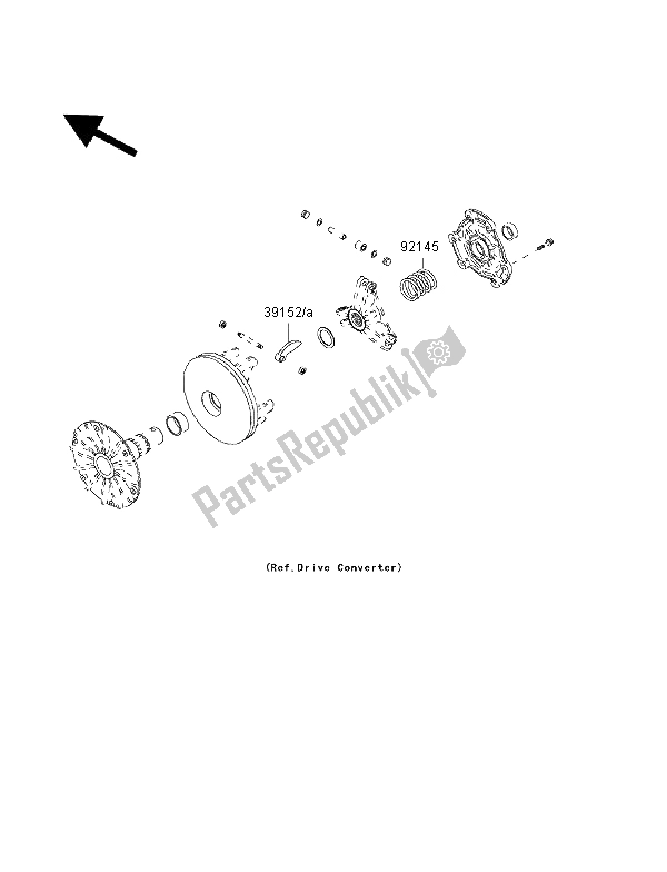 Todas las partes para Piezas Opcionales (convertidor De Accionamiento) de Kawasaki KVF 400 4X4 2002