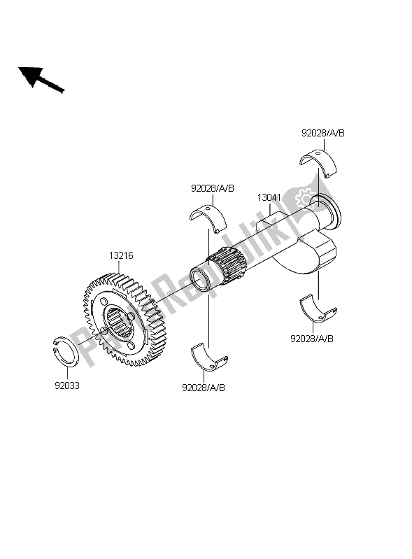 Alle onderdelen voor de Balancer van de Kawasaki W 650 2004