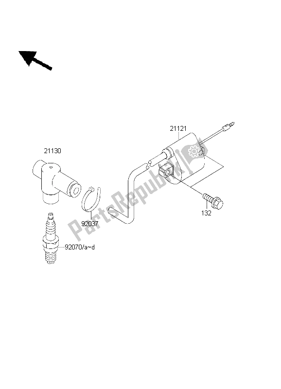 All parts for the Ignition System of the Kawasaki KX 65 2003