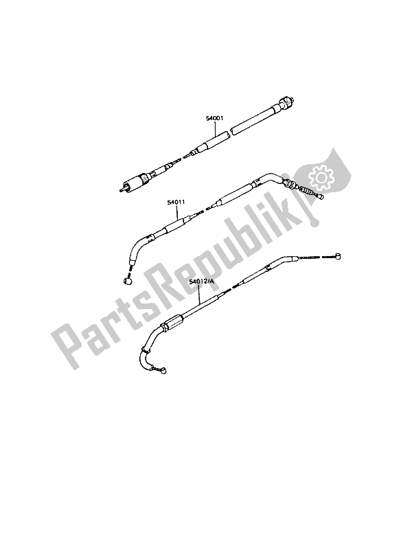 Tutte le parti per il Cavi del Kawasaki GPZ 550 1987