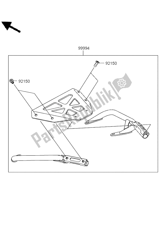 Todas las partes para Accesorio (soporte Superior) de Kawasaki Versys ABS 650 2012