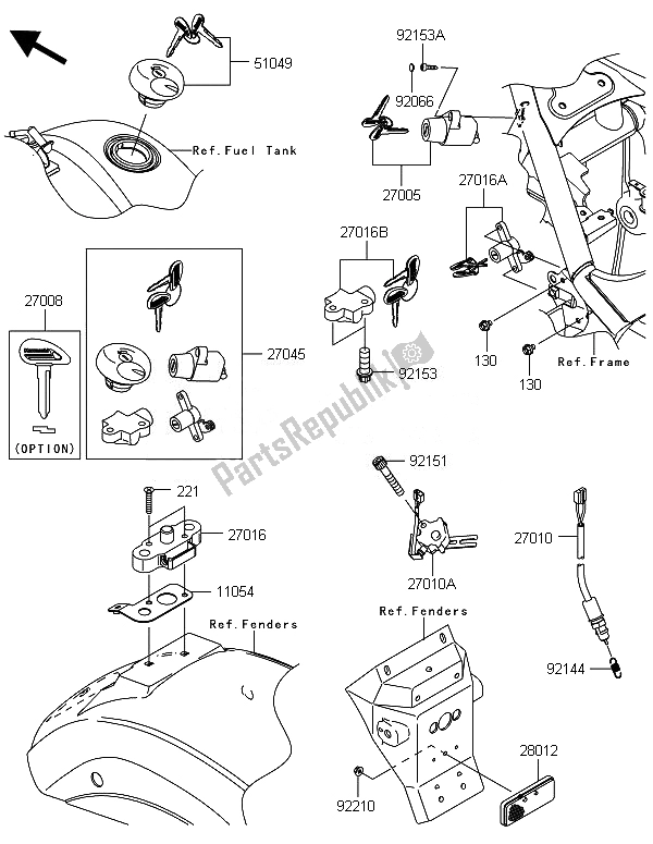 Todas las partes para Switch De Ignición de Kawasaki VN 900 Custom 2014