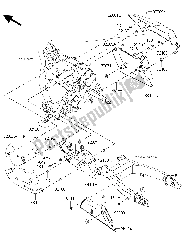 All parts for the Side Covers & Chain Cover of the Kawasaki Vulcan 1700 Nomad ABS 2015