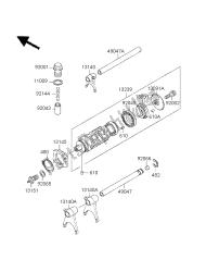 tambour de changement de vitesse et fourchette de changement de vitesse