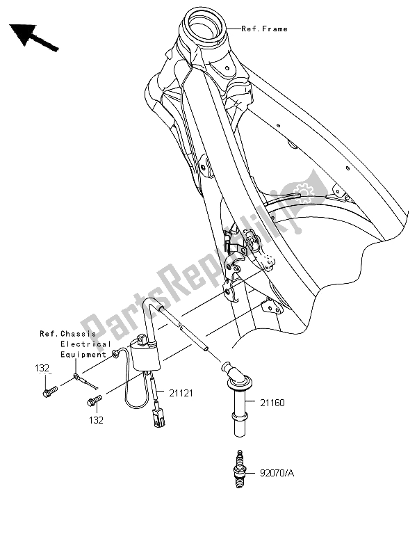 All parts for the Ignition System of the Kawasaki KX 450 2013