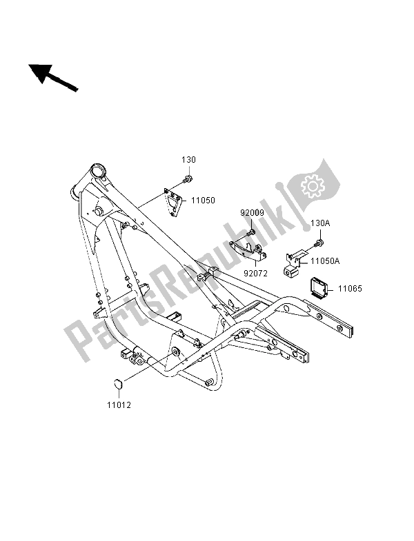 Tutte le parti per il Custodia Della Batteria del Kawasaki Eliminator 125 1998