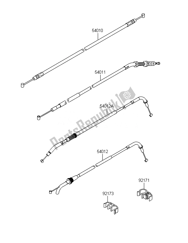 Todas las partes para Cables de Kawasaki Z 800 2014