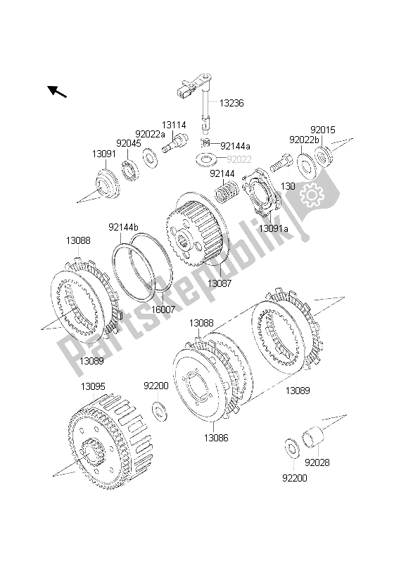 Toutes les pièces pour le Embrayage du Kawasaki KDX 200 2000