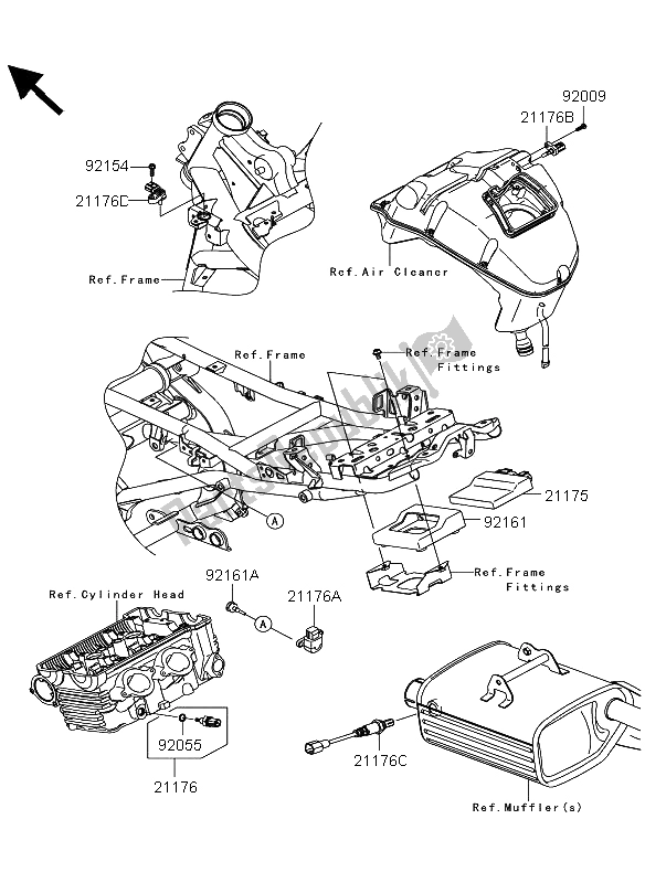 Alle onderdelen voor de Brandstof Injectie van de Kawasaki Versys ABS 650 2013