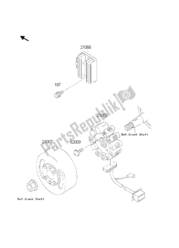 Todas las partes para Generador de Kawasaki KMX 125 2002