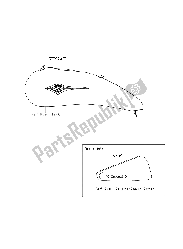 All parts for the Decals of the Kawasaki VN 2000 Classic 2008